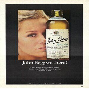 1967 John Begg was here! Blended Scotch Whiskey Vintage Magazine Print Ad/Poster